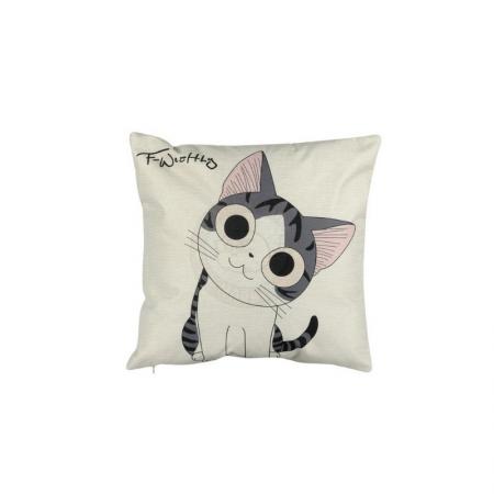 Housse de coussin chat