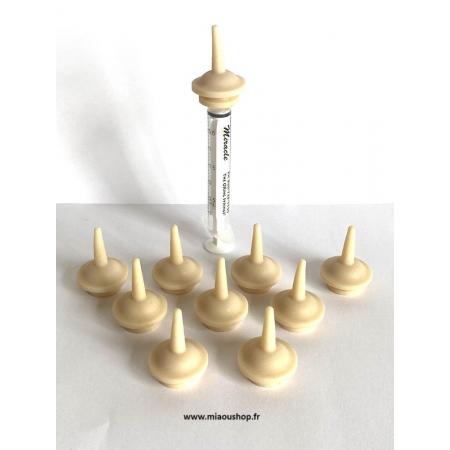 Tétines Miracle taille 2 lot de 10 avec une seringue 3 ml