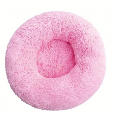 Coussin rond rose tendre