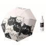 Parapluie chatblanc et chat noir