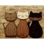 Tapis pour gamelles 3 chats