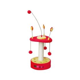 Griffoir Madrid rouge et jaune pour chat et chaton
