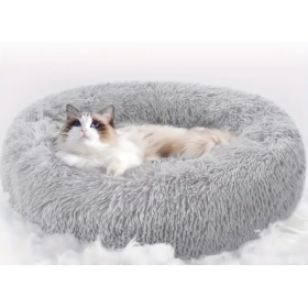 Coussin rond gris - 50 cm