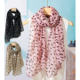 foulard-rose-motif-chat