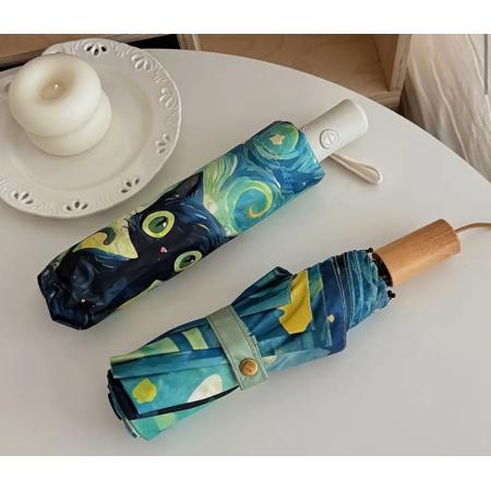 hengpai Parapluie inversé en Forme de Chat Mignon inversé pour Femme Taille Unique mullti4