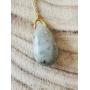 Pendentif goutte sautoir Labradorite