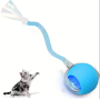 Balle interactive bleue pour chat et petit chien