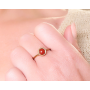 Bague Isel dorée Jaspe rouge