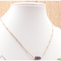 Collier Cléa doré Améthyste