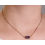 Collier Cléa doré Améthyste