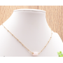 Collier Cléa doré Quartz Rose