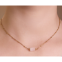 Collier Cléa doré Quartz Rose