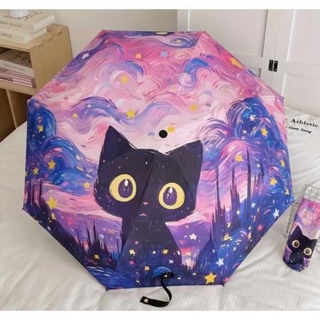 Prapluie-chat-rose