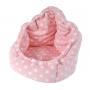 coussin luxe rose pois